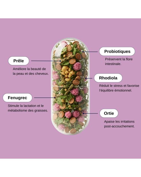 Probio Postpartum - Cura per il recupero postpartum 60 capsule - 100 ml