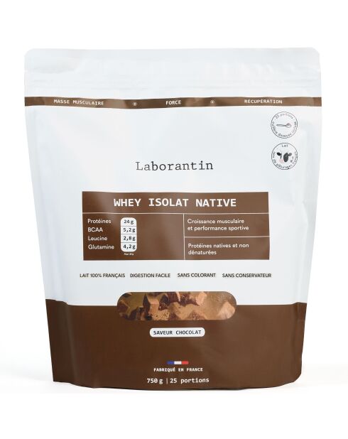 Natives Proteinisolat Schokolade — Massenzunahmekur 25 Dosen — 3000 ml