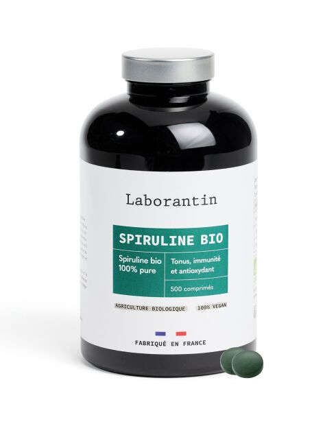 Biologische spirulina - Toon- en energiekuur 500 tabletten - 500 ml