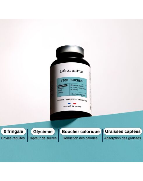 Stop Sugars - Cura la glucemia 60 cápsulas - 100 ml