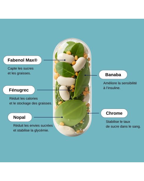 Stop Sugars - Cura la glucemia 60 cápsulas - 100 ml