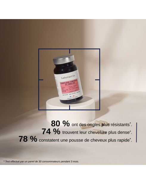 Complejo para cabello y uñas - Cura el crecimiento y el fortalecimiento 60 cápsulas - 100 ml