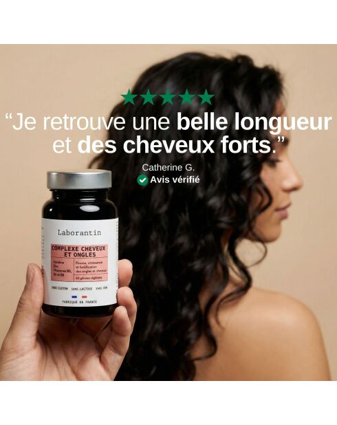Complexe Cheveux et Ongles - Cure pousse et fortification 60 gélules - 100 ml
