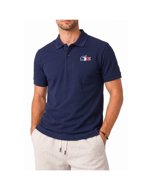 Polo MC de algodón azul marino