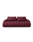 Ausziehbares 4-Sitzer-Sofa in Burgunderrot mit Stauraum — 250x100x84 cm
