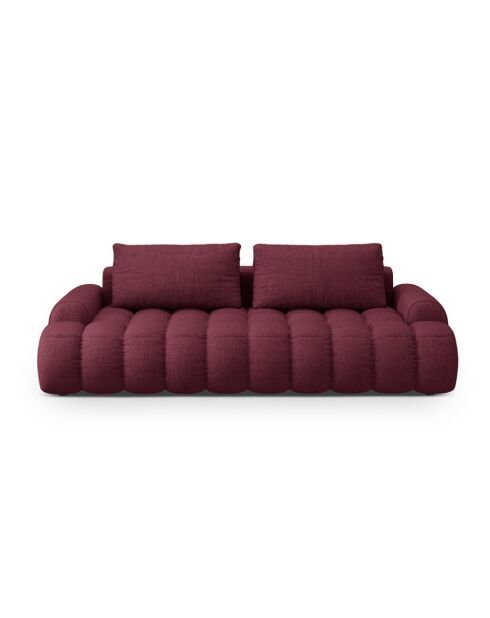 Ausziehbares 4-Sitzer-Sofa in Burgunderrot mit Stauraum — 250x100x84 cm