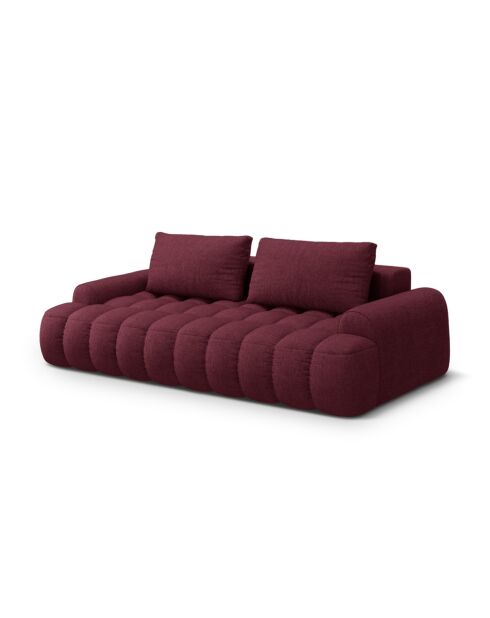 Ausziehbares 4-Sitzer-Sofa in Burgunderrot mit Stauraum — 250x100x84 cm