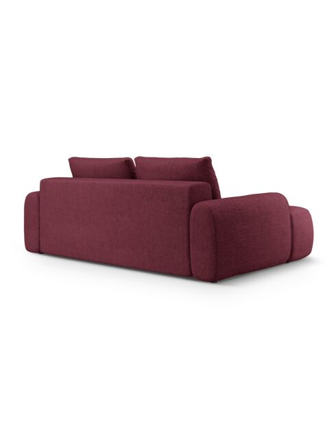 Ausziehbares 4-Sitzer-Sofa in Burgunderrot mit Stauraum — 250x100x84 cm