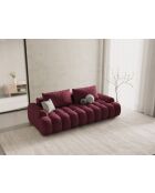 Ausziehbares 4-Sitzer-Sofa in Burgunderrot mit Stauraum — 250x100x84 cm