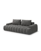 Wandelbares Samtsofa mit grauer 4-Sitzer-Aufbewahrungsbox - 250x100x84 cm