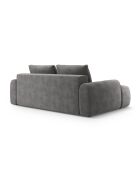 Wandelbares Samtsofa mit grauer 4-Sitzer-Aufbewahrungsbox - 250x100x84 cm