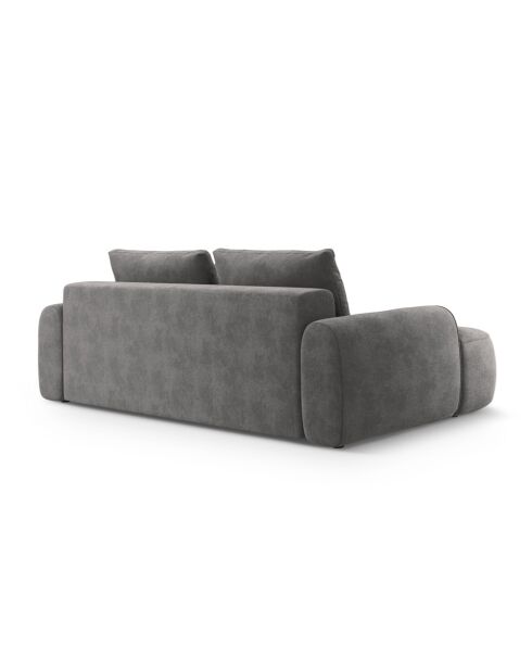 Wandelbares Samtsofa mit grauer 4-Sitzer-Aufbewahrungsbox - 250x100x84 cm