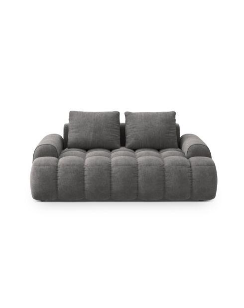 Graues 2-Sitzer-Sofa aus Samt - 175x100x84 cm