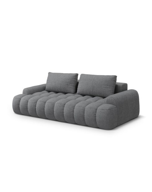 Divano trasformabile con contenitore 4 posti grigio - 250x100x84 cm
