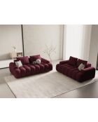 Burgunderfarbenes 2-Sitzer-Sofa - 175x100x84 cm