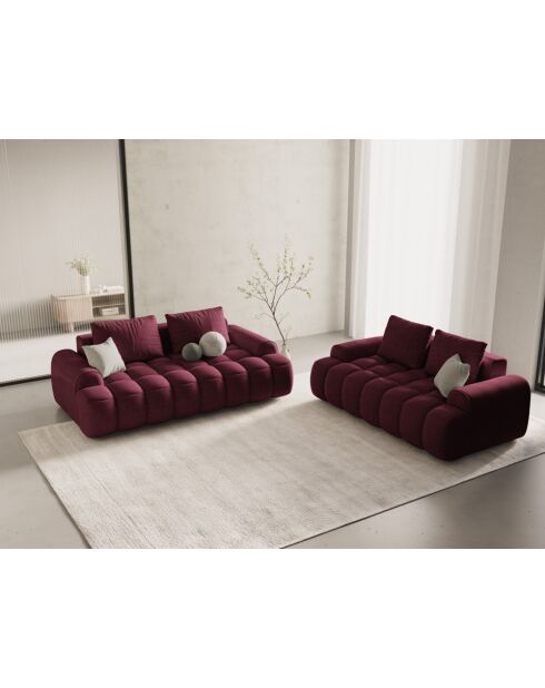 Burgunderfarbenes 2-Sitzer-Sofa - 175x100x84 cm