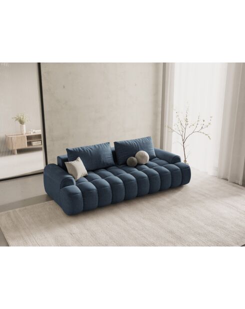 Dunkelblaues Schlafsofa mit 4-Sitzer-Stauraum - 250x100x84 cm
