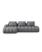 Umbaubares rechtes Ecksofa mit Stauraum 3 Sitze grau - 275x142x84 cm