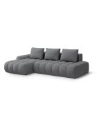 Umbaubares rechtes Ecksofa mit Stauraum 3 Sitze grau - 275x142x84 cm