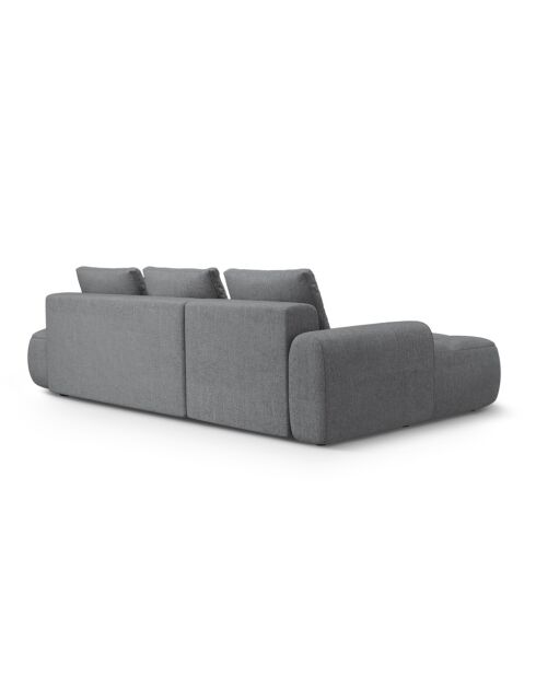 Umbaubares rechtes Ecksofa mit Stauraum 3 Sitze grau - 275x142x84 cm