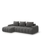 Umbaubares linkes Ecksofa mit Stauraum 3 Sitze grau - 275x142x84 cm