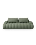 Divano letto con contenitore a 4 posti in verde oliva scuro - 250x100x84 cm
