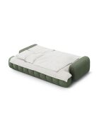 Divano letto con contenitore a 4 posti in verde oliva scuro - 250x100x84 cm
