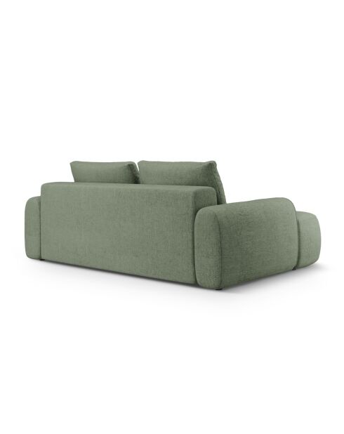 Divano letto con contenitore a 4 posti in verde oliva scuro - 250x100x84 cm