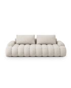 Beiges ausziehbares Sofa mit 4-Sitzer-Stauraum - 250x100x84 cm