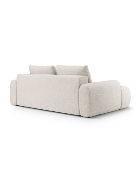 Beiges ausziehbares Sofa mit 4-Sitzer-Stauraum - 250x100x84 cm