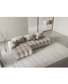 Wandelbares rechtes Ecksofa mit Stauraum 3 Sitze beige - 275x142x84 cm
