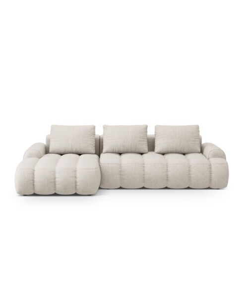 Wandelbares rechtes Ecksofa mit Stauraum 3 Sitze beige - 275x142x84 cm