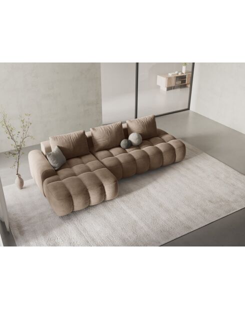 Wandelbares rechtes Ecksofa mit 3-Sitzer-Stauraum dunkelblau - 275x142x84 cm