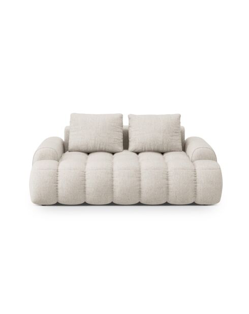 Sofá de 2 plazas beige - 175x100x84 cm