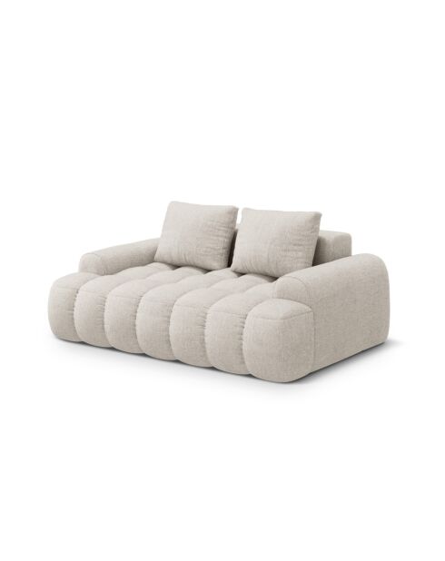 Sofá de 2 plazas beige - 175x100x84 cm