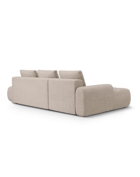 Wandelbares rechtes Ecksofa mit Stauraum für 3 Sitze im Sand — 275 x 142 x 84 cm