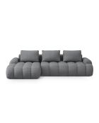Umbaubares rechtes Ecksofa mit Stauraum 3 Sitze grau - 275x142x84 cm