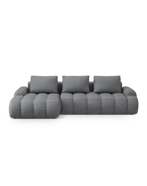 Umbaubares rechtes Ecksofa mit Stauraum 3 Sitze grau - 275x142x84 cm