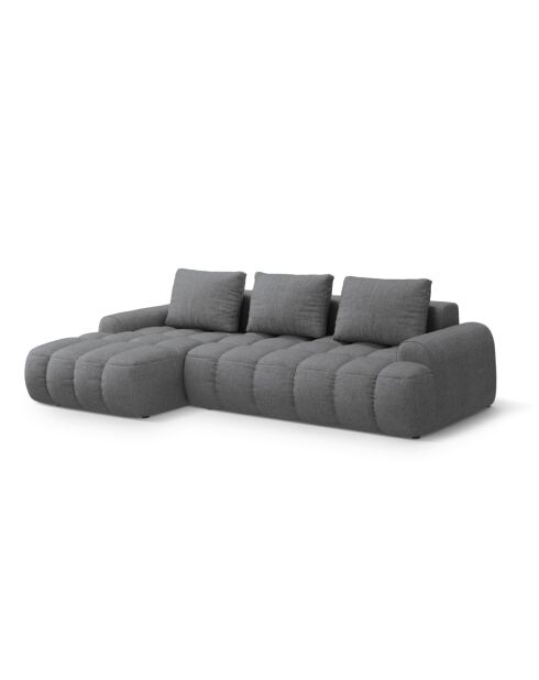 Umbaubares rechtes Ecksofa mit Stauraum 3 Sitze grau - 275x142x84 cm