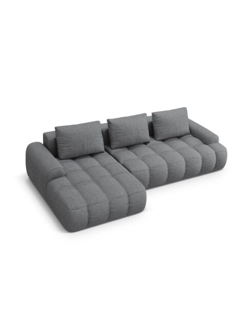 Umbaubares rechtes Ecksofa mit Stauraum 3 Sitze grau - 275x142x84 cm