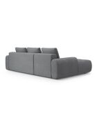 Umbaubares rechtes Ecksofa mit Stauraum 3 Sitze grau - 275x142x84 cm