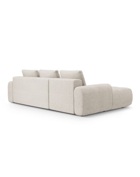 Omvormbare linkerhoekbank met opbergbox 3 zitplaatsen beige - 275x142x84 cm