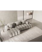 Omvormbare linkerhoekbank met opbergbox 3 zitplaatsen beige - 275x142x84 cm