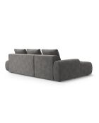 Wandelbares rechtes Ecksofa aus Samt mit Stauraum für 3 Sitze grau - 275x142x84 cm