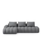 Umbaubares linkes Ecksofa mit Stauraum 3 Sitze grau - 275x142x84 cm