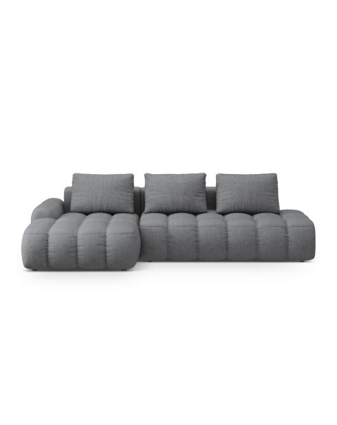 Umbaubares linkes Ecksofa mit Stauraum 3 Sitze grau - 275x142x84 cm