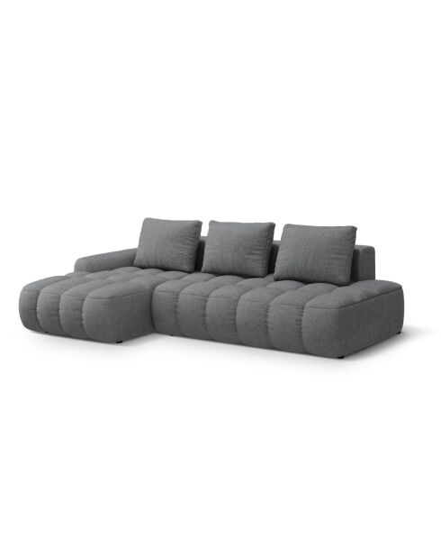 Umbaubares linkes Ecksofa mit Stauraum 3 Sitze grau - 275x142x84 cm