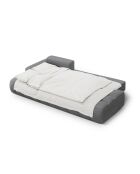 Umbaubares linkes Ecksofa mit Stauraum 3 Sitze grau - 275x142x84 cm