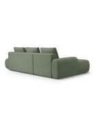Divano angolare sinistro trasformabile con contenitore 3 posti verde oliva scuro - 275x142x84 cm
