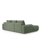 Divano angolare destro trasformabile con contenitore 3 posti verde oliva scuro - 275x142x84 cm